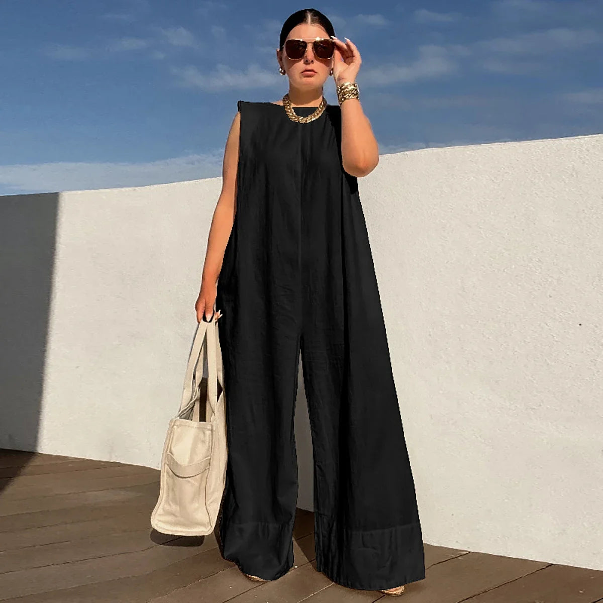 Oversized Wide Leg Jumpsuit