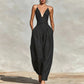 Green tapered leg jumpsuit