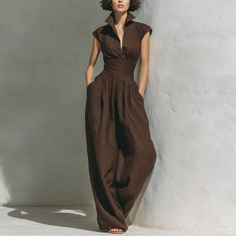 High waist palazzo jumpsuit