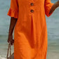 Orange button front dress