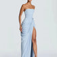 Elegant side slit evening dress