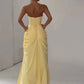 Elegant high slit dress back view
