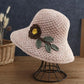 Pink straw summer hat