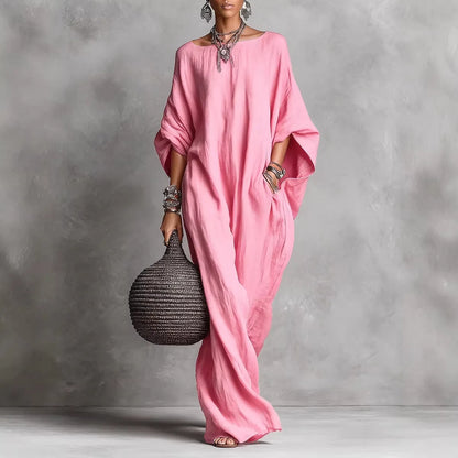 Pink Oversized Kaftan Dress