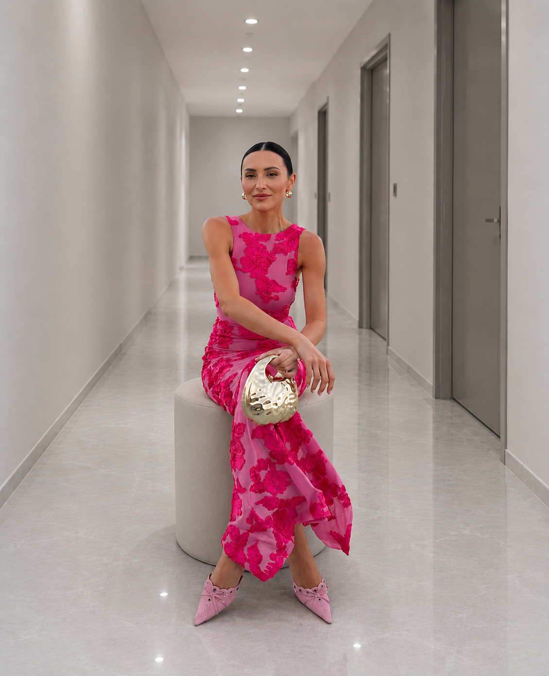 Elegant Floral Evening Gown