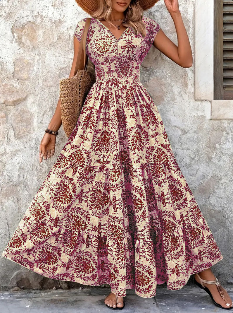 Botanical fit flare dress