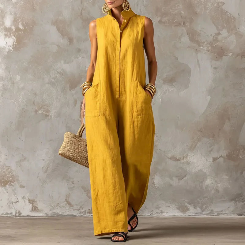 Sleeveless Wide Leg Jumpsuit