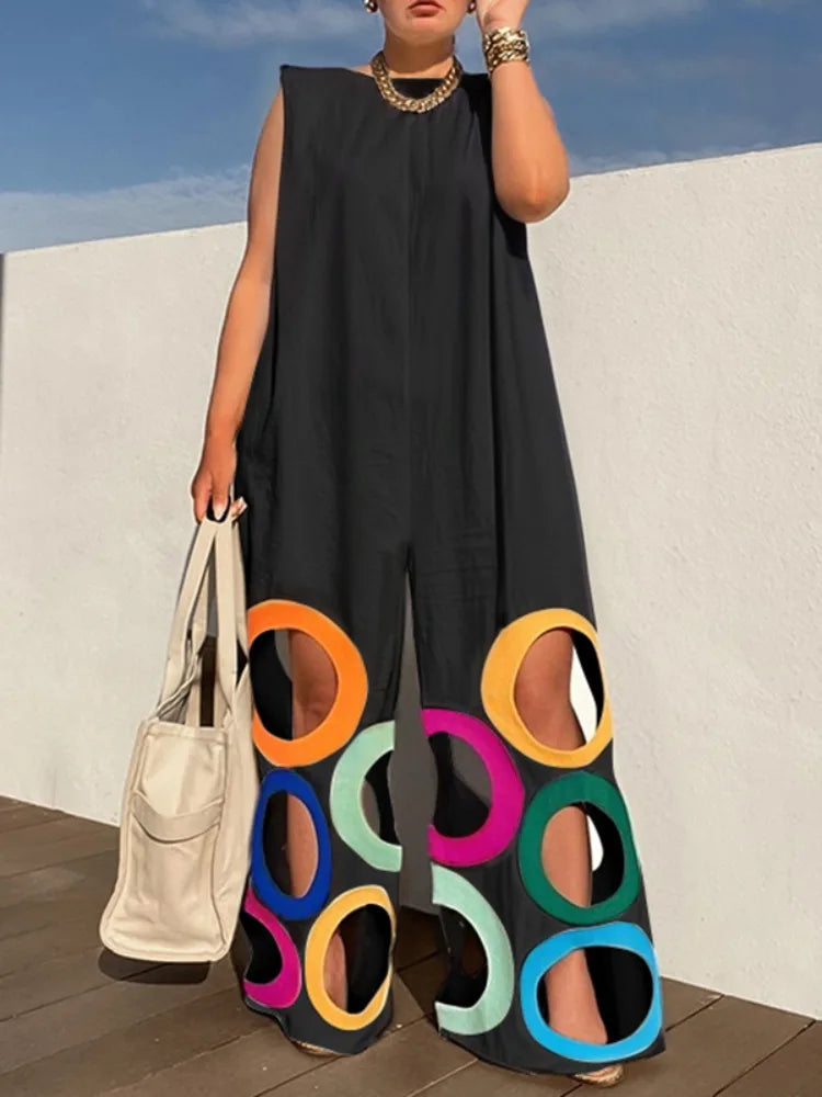 Wide Leg Palazzo Jumpsuit