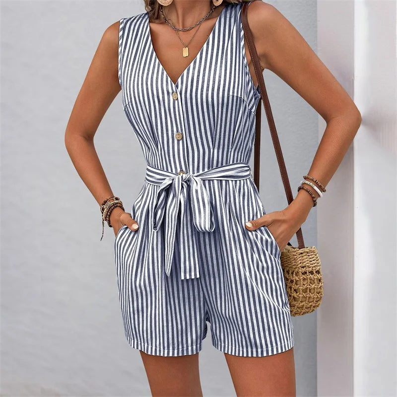 Vertical Stripe Romper