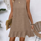 Blue ruffle hem dress