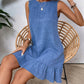 Blue casual shift dress