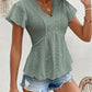 Sage green eyelet blouse
