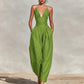 Deep V neck jumpsuit
