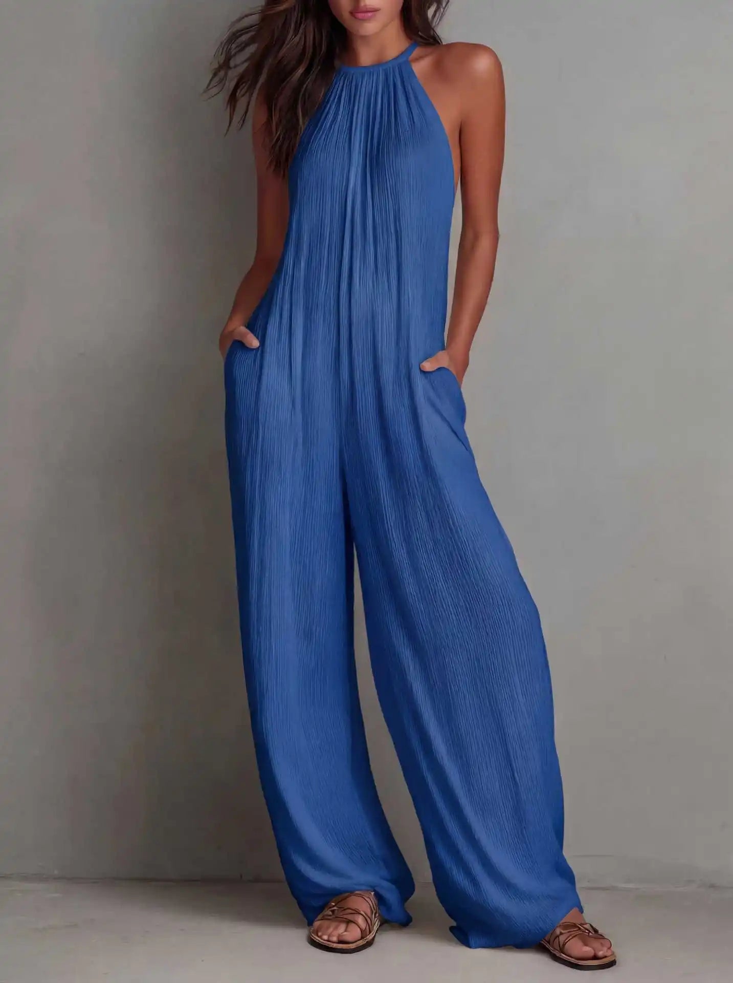 Halter neck romper