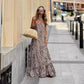 Spaghetti strap leopard dress