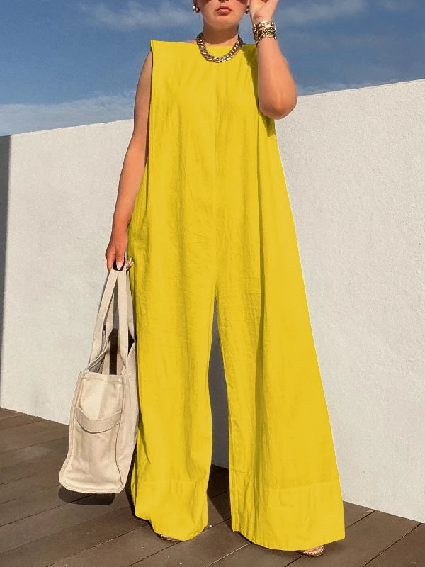 Yellow oversized jumpsuit