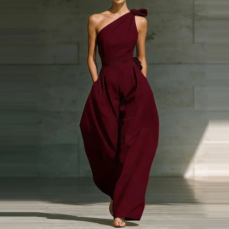 Wide leg formal jumpsuit