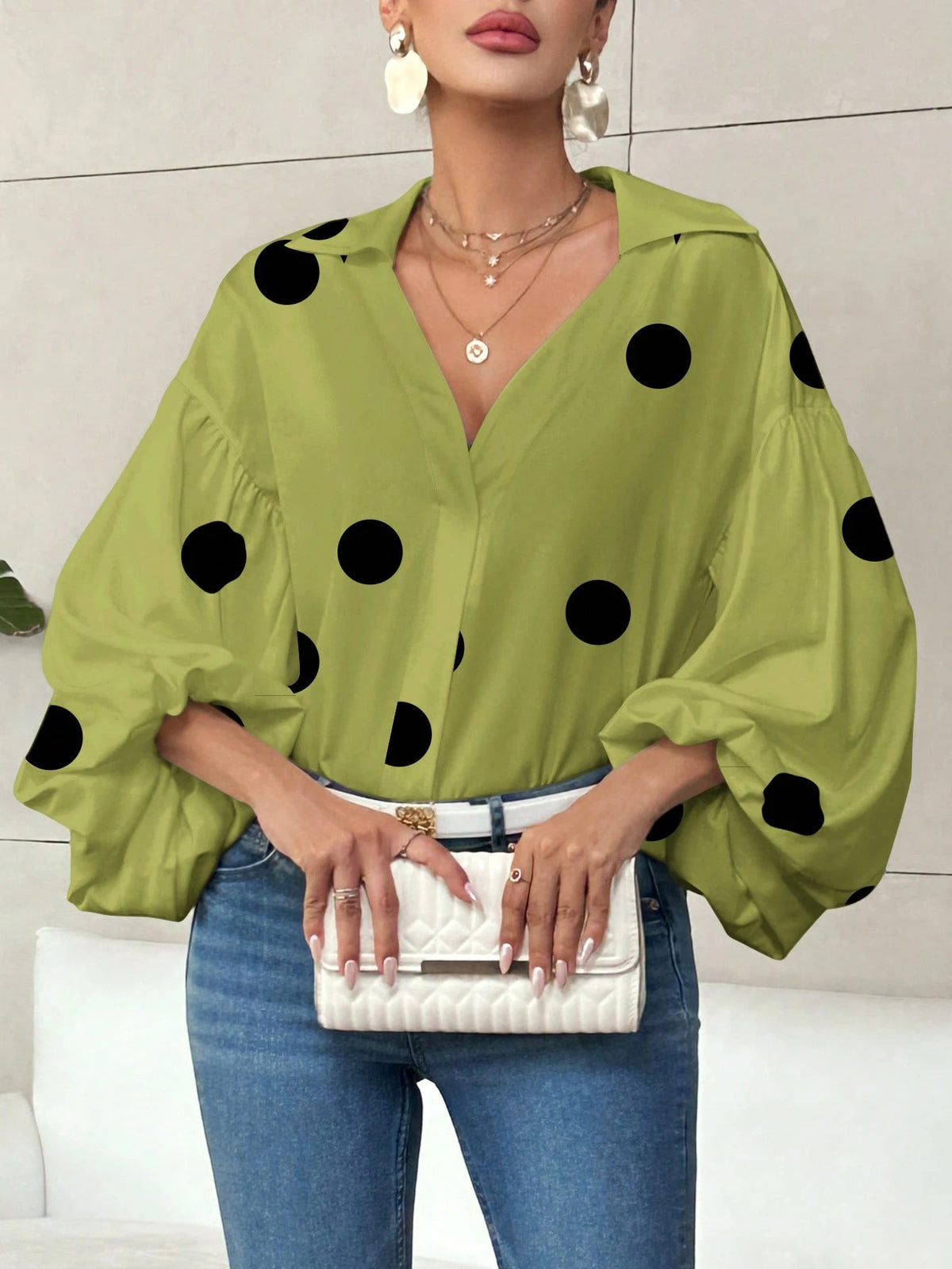 Gathered Sleeve Blouse