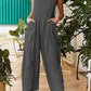 Casual linen blend jumpsuit