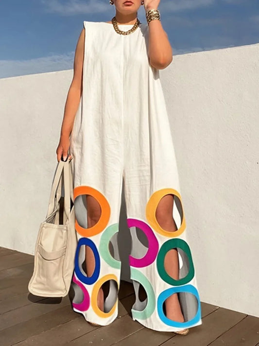Abstract Print Jumpsuit