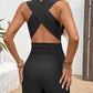 Sleeveless Tie Waist Romper