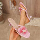 Orchid Flower Heel Sandals
