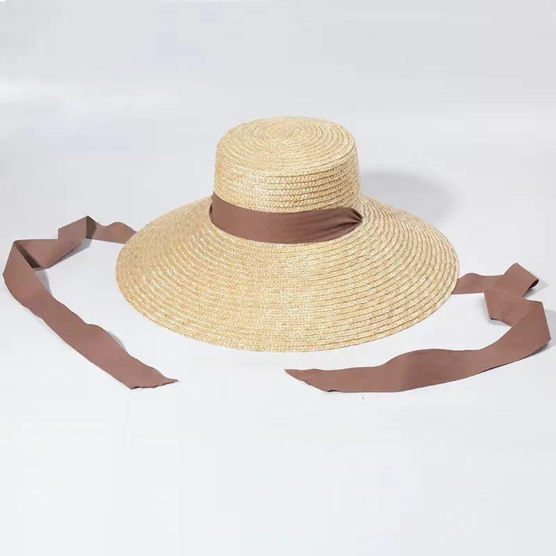Woven straw summer hat