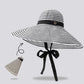 Blue striped sun hat