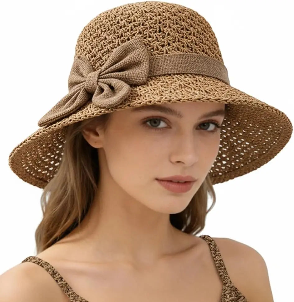Ribbon Bow Straw Hat