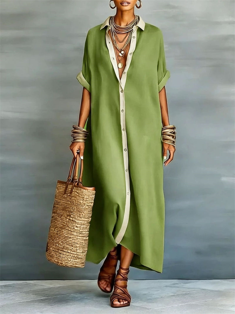 Loose fit button down dress