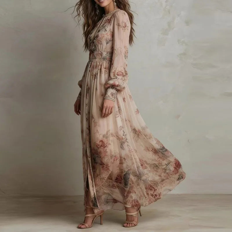 Long sleeve floral dress