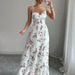 White floral maxi dress