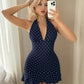 Sleeveless V Neck Backless dress
