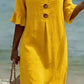 Yellow button front dress