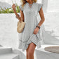 White geometric print dress
