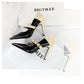 Retro Mixed Color Stiletto Pumps – Stylish Office Heels