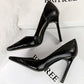 Serpentine Patent Leather 11cm High Heels | Square Toe Pumps