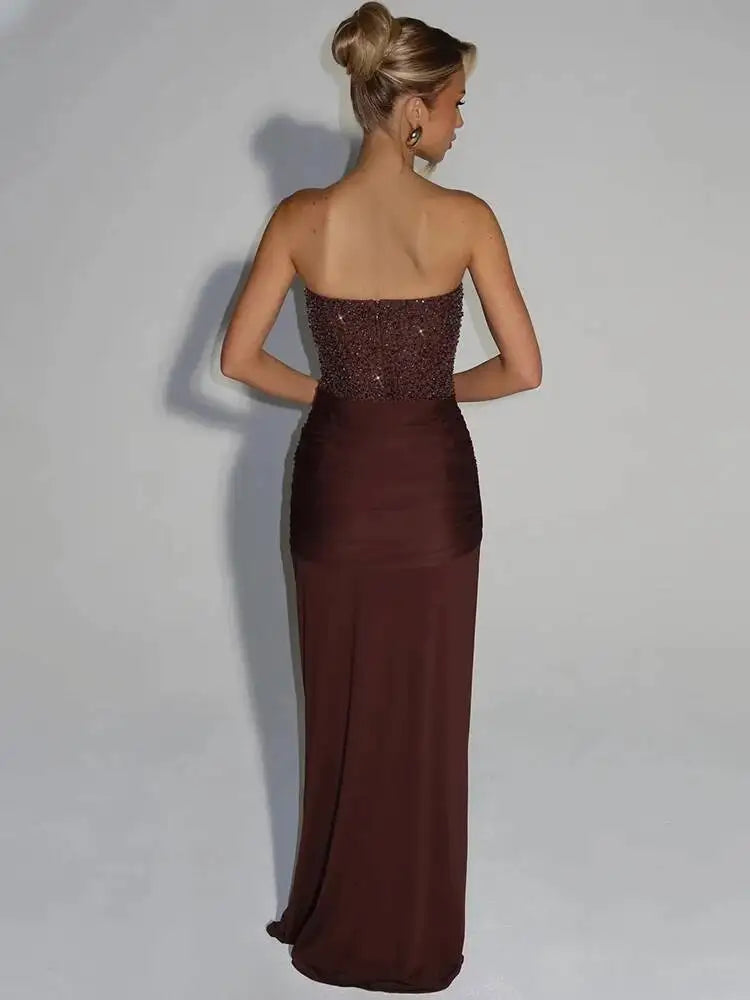 Strapless Evening Gown Back view