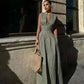 Summer Formal Dress: Sleeveless High Waist Elegant Maxi Dress