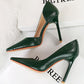 Serpentine Patent Leather 11cm High Heels | Square Toe Pumps