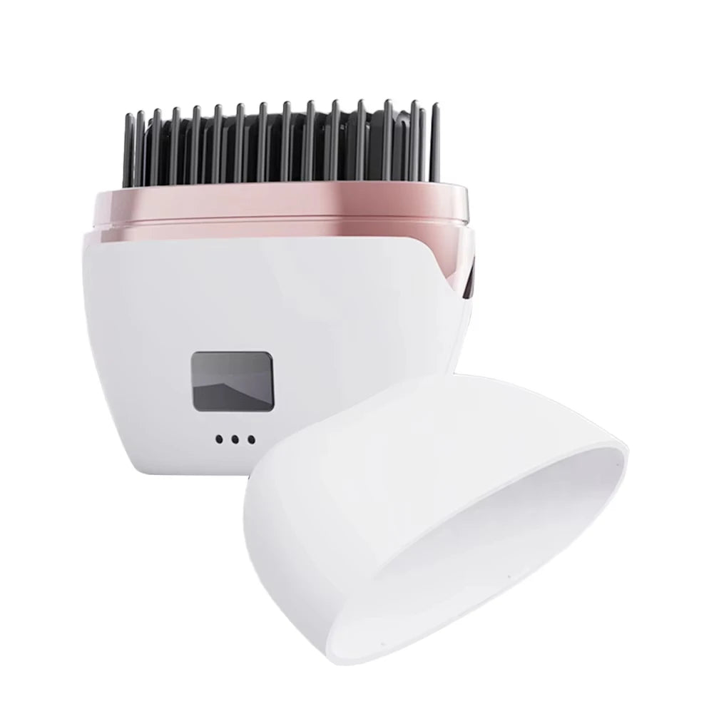 Heated Hair Straightening Brush: Digital Temperature Styling Comb with Protective Cover
