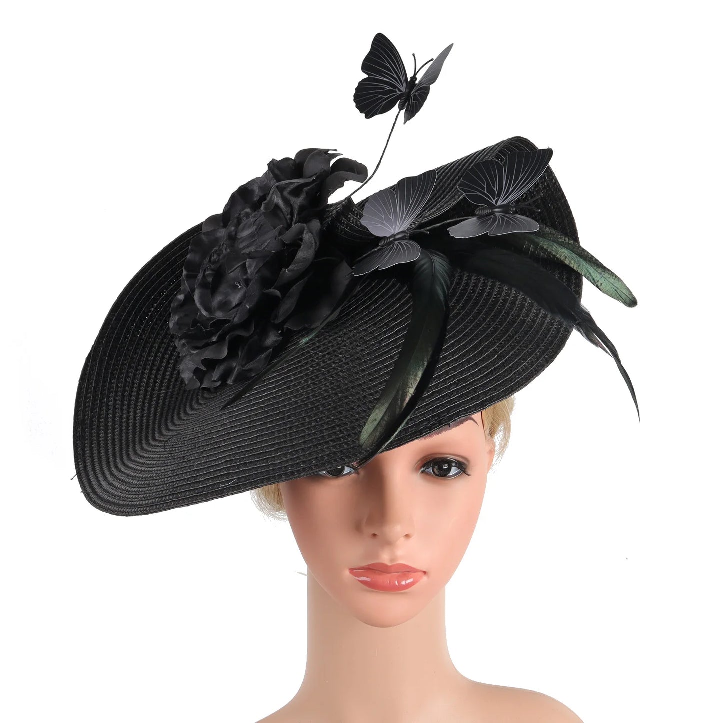 Floral Butterfly Sun Hat: Stylish Oversized Floral Sun Hat