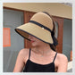 Woven Straw Hat with Bow: Floppy Bow Ribbon Hat