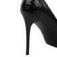 10cm Pointed Toe High Heel Pumps with Metal Buckle