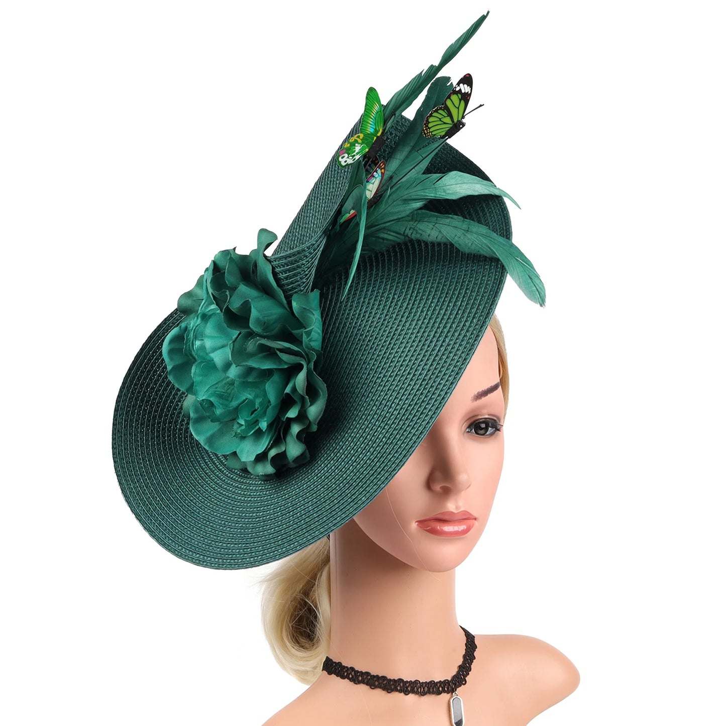 Floral Butterfly Sun Hat: Stylish Oversized Floral Sun Hat