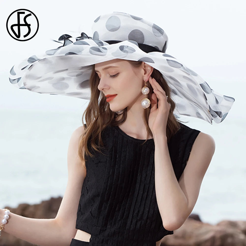 Organza Hat: Oversized Organza Sun Hat