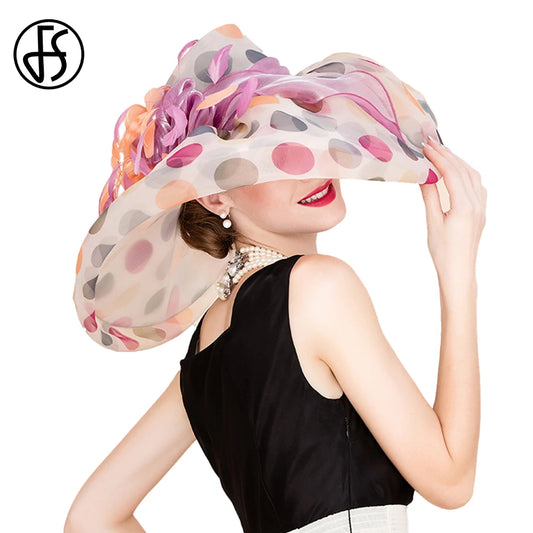 Organza Hat: Oversized Organza Sun Hat