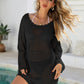 Black Hollow Out Mini Dress