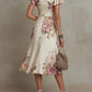 Floral ruched midi dress