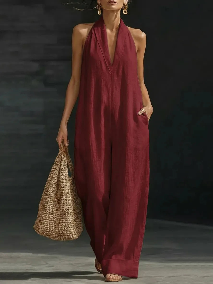 Wide Leg Pocket Jumpsuit